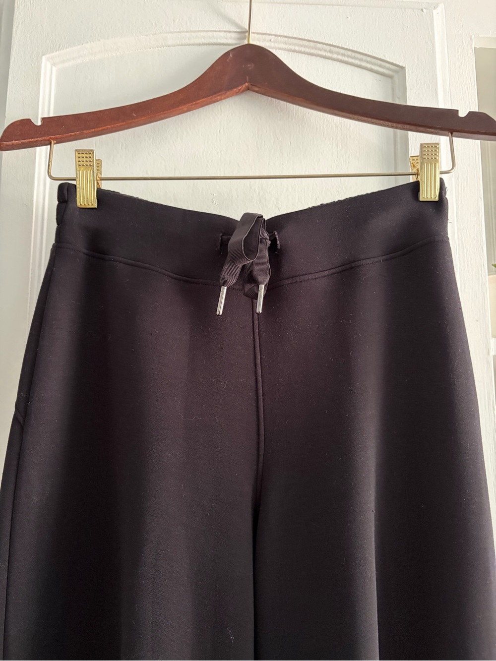 SPANX Black Wide-Leg Lounge Pants with Drawstring - Picture 2 of 3
